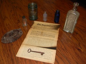 Old Bottles, a Key and a Deed