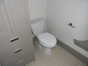 The Master Bathroom.  Much better than trekking to the front yard in the middle of the night!